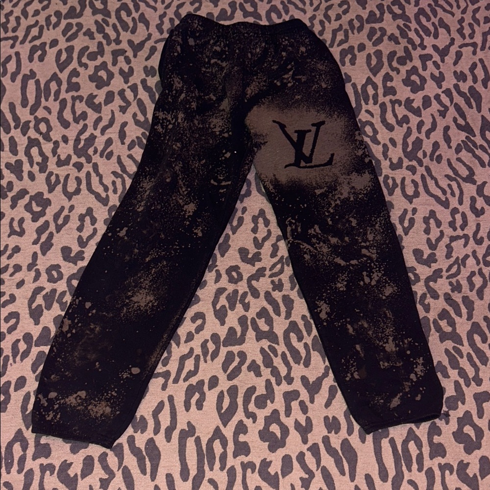 Black Womens LV Boutique Sweatpants